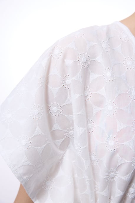 Geborduurde Katoenmix Midi Kimono - Image 3