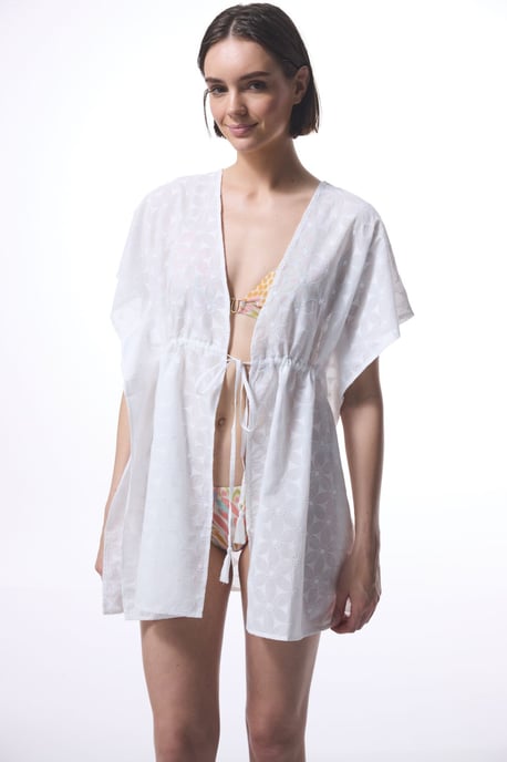 Geborduurde Katoenmix Midi Kimono - Image 5
