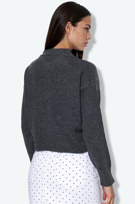 Korte Geribbelde Cardigan met Knopen - Image 3