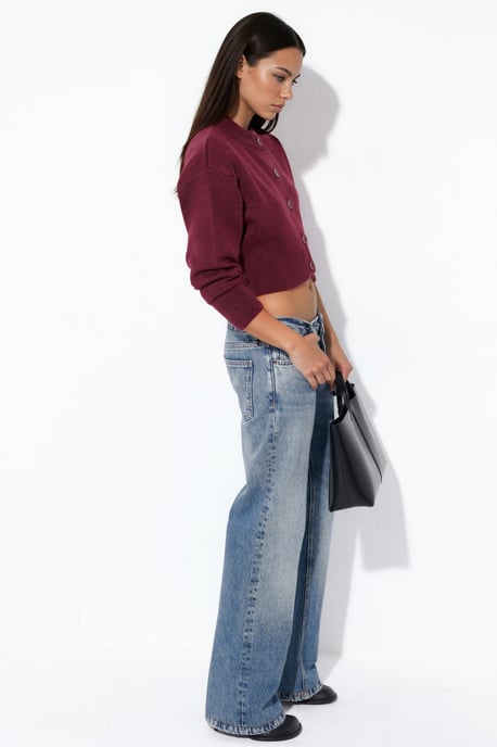 Korte Geribbelde Cardigan met Knopen - Image 2