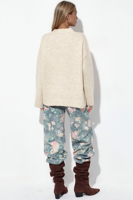 Geribbelde V-hals Knopen Cardigan - Image 3