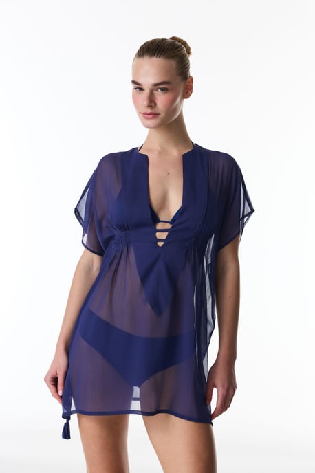 Mini Geweven Strand Kaftan Met Kwastje - Image 1