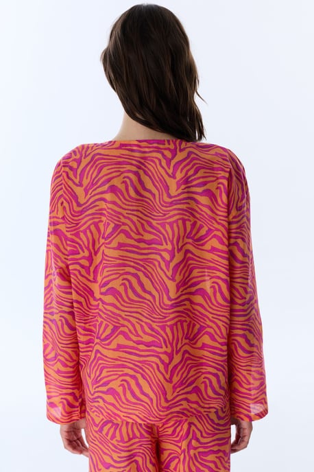Overmatige Gestreepte Katoenen Strandkimono - Image 2