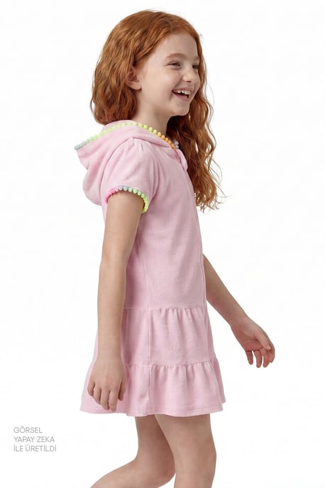 Jeugd Mini Gebreide Kaftan Cover-Up - Image 1