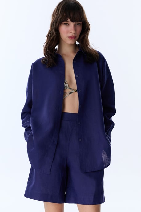 Hoge Taille Linnen Wijde Shorts - Image 4