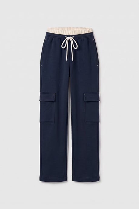Jeugd Unisex Elastische Taille Brede Pijpen Sweatpants - Image 1