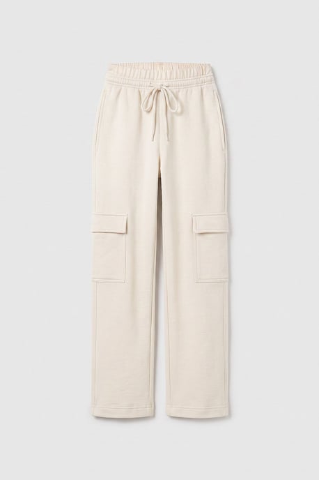 Jeugd Unisex Elastische Taille Wijde Pijpen Sweatpants - Image 1