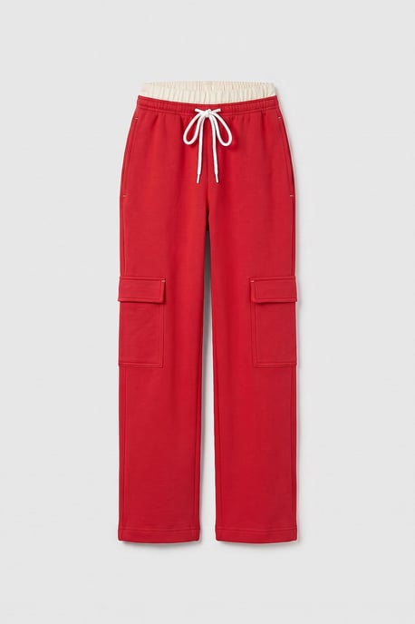 Jeugd Unisex Elastische Taille Brede Pijpen Trainingsbroek - Image 2