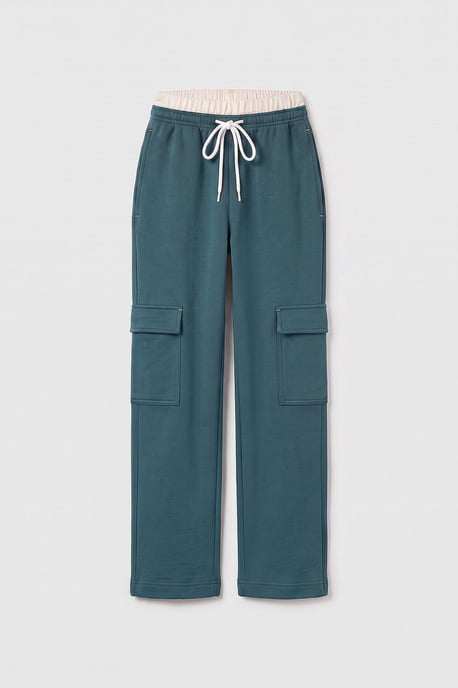 Jeugd Unisex Elastische Taille Brede Pijpen Sweatpants - Image 3