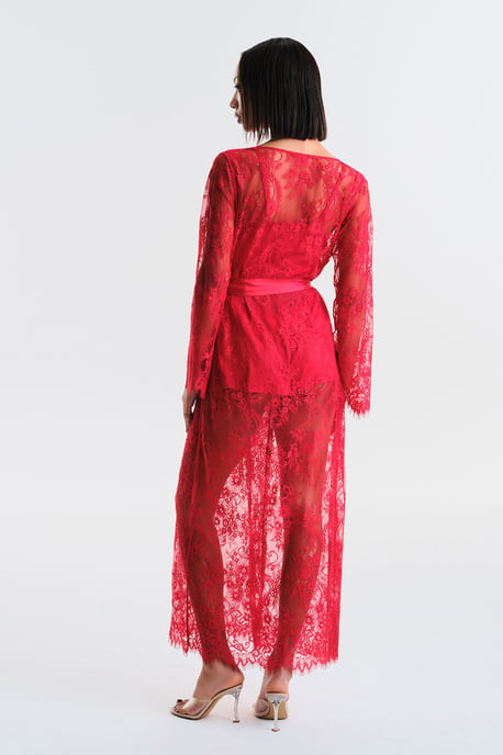 Bloemen Maxi Robe Met Ceintuurband - Image 3