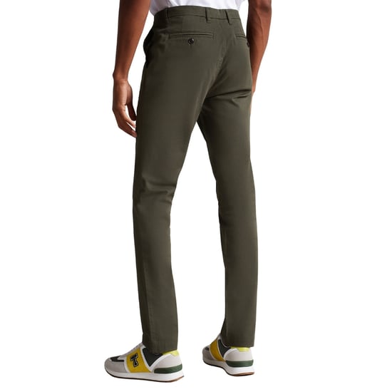 Men's Ted Baker Irvine Slim Fit Smart Trousers in Khaki - Image 3