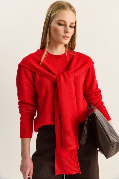 Regular Fit Crew Neck Geribbelde Trui - Image 2