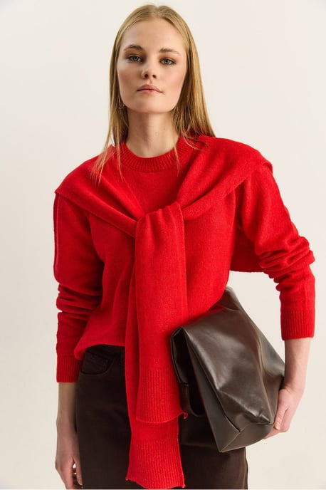 Regular Fit Crew Neck Geribbelde Trui - Image 3