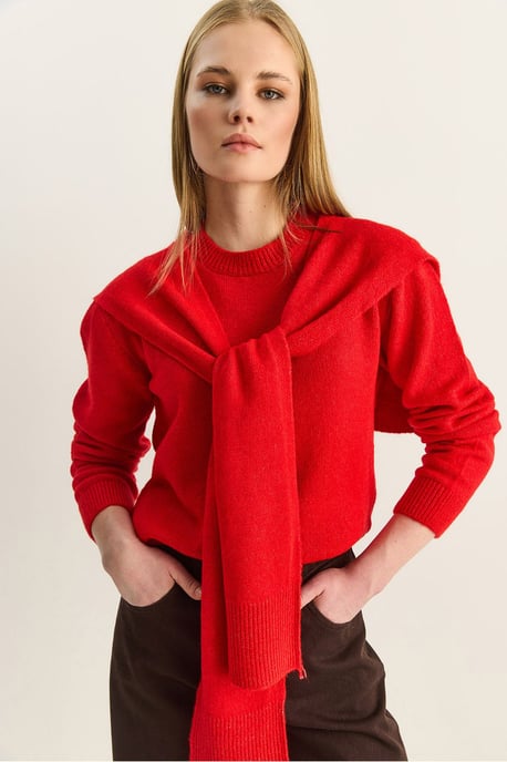 Regular Fit Crew Neck Geribbelde Trui - Image 5