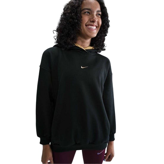 Nike Kinder/Kids Swoosh Oversized Hoodie (Zwart/Goud) - Image 2