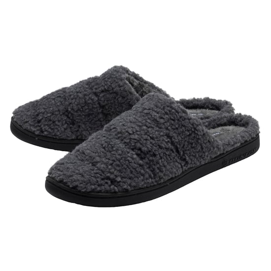 Heren Teddy Fleece Muilezels Charcoal Open Rug UK 7-13 - Image 1