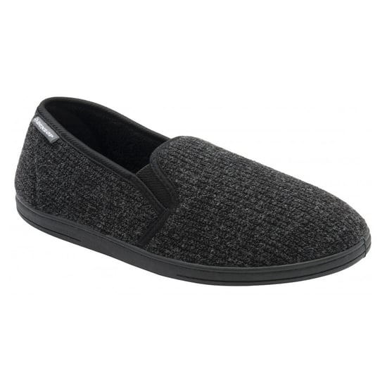 Heren Corduroy Geheugenfoam Volle Slippers Zwart VK 7-12 - Image 4
