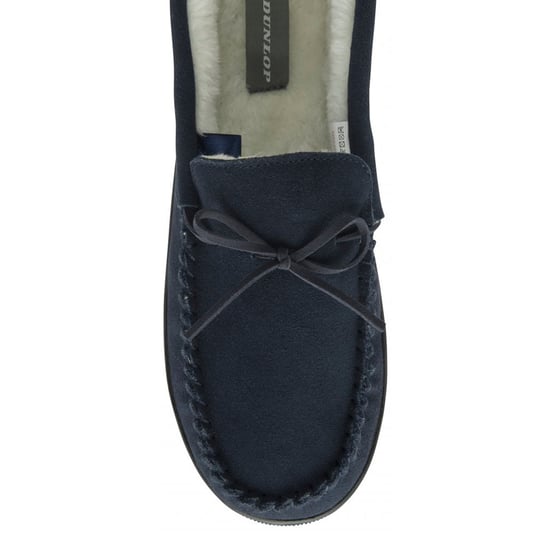 Heren Suède Leren Mokkassins Slippers Marinegeel Geheugenfoam VK 7-12 - Image 3