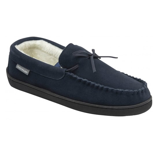 Heren Suède Leren Mokkassins Slippers Marinegeel Geheugenfoam VK 7-12 - Image 4