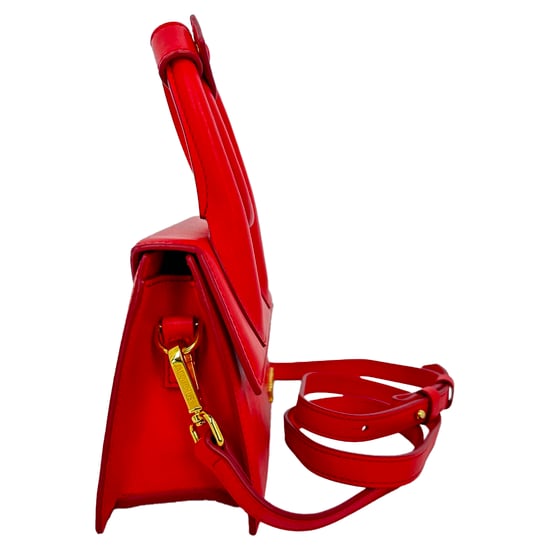 Grote Jacquemus Le Chiquito handtas van rood kalfsleer - Image 4
