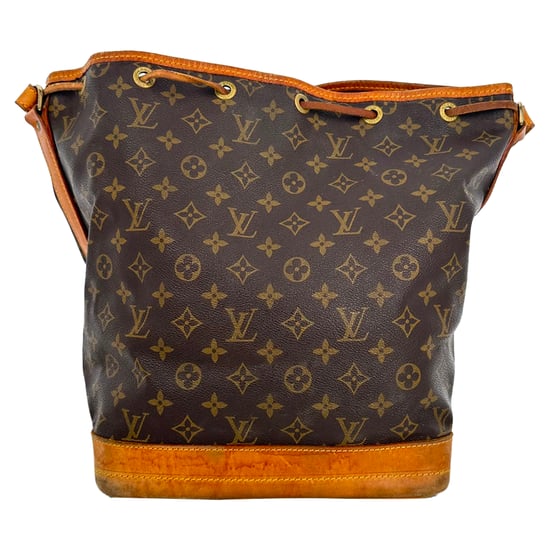 Louis Vuitton grote Noe Monogram bucket bag in bruin gecoat canvas - Image 3