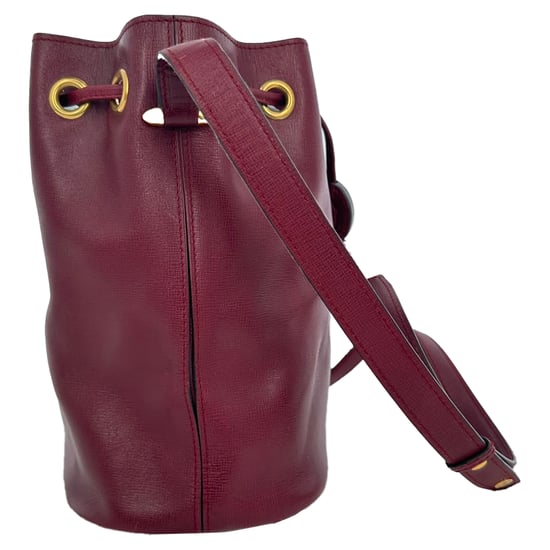 Cartier Must De Cartier bucket bag in bordeauxrood leer - Image 4