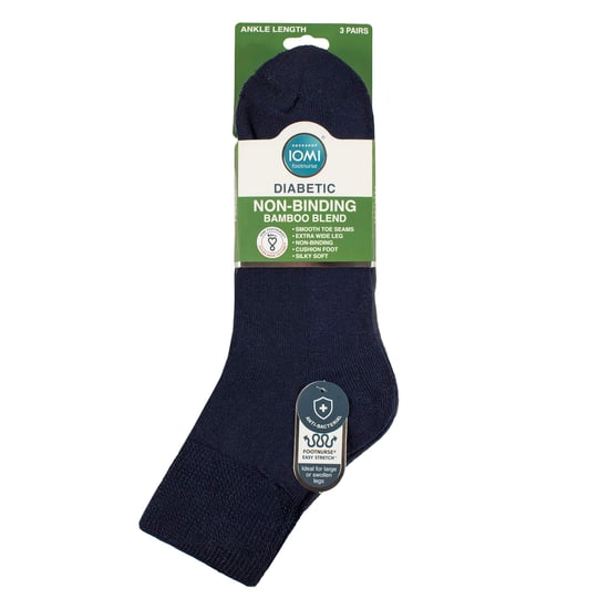3-pack Unisex Bamboe Diabetische Enkelkousen Zacht Ademend Comfortabele Pasvorm Voor Elke Dag - Image 2