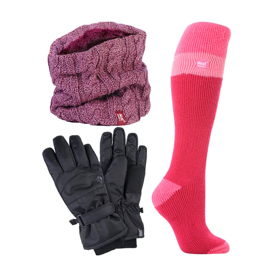Dames Ski Set Nekwarmer Handschoenen & Thermische Skisokken Winterkleding - Image 1