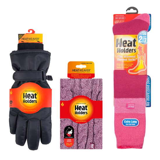 Dames Ski Set Nekwarmer Handschoenen & Thermische Skisokken Winterkleding - Image 2