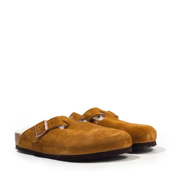 Birkenstock Boston Shearling Mink Slippers - Image 2