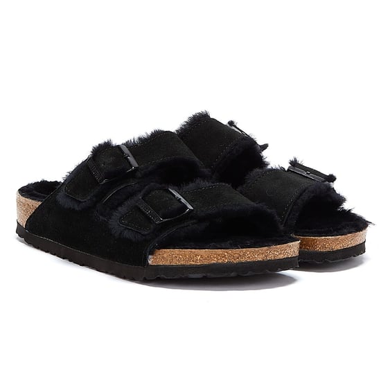 Birkenstock Arizona Shearling Zwart Sandalen - Image 1
