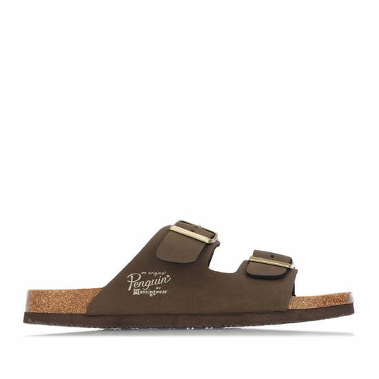 Men's Original Penguin Port Buckle Sandal in Brown - Image 1