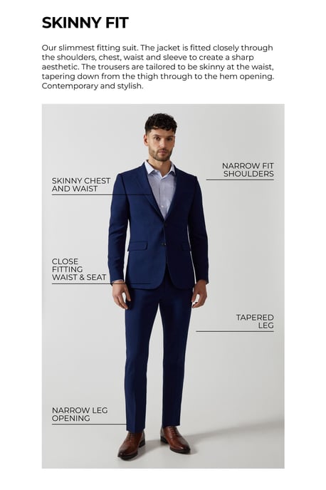 Skinny Fit Black Tuxedo Suit Jacket - Image 4