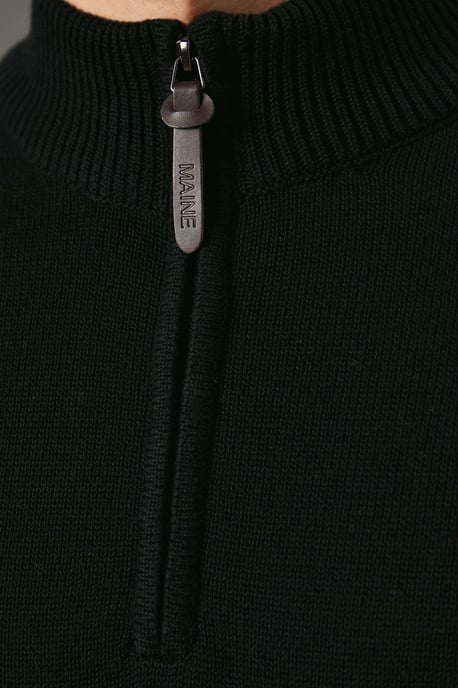 Premium Pure Cotton Half Zip Funnel Jumper - Image 5