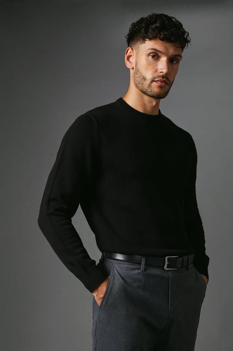Premium Pure Cotton Crew Neck Jumper - Image 1