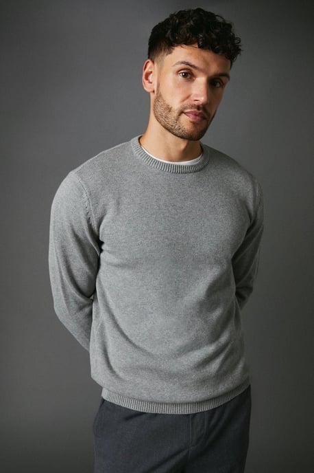 Premium Pure Cotton Crew Neck Jumper - Image 1
