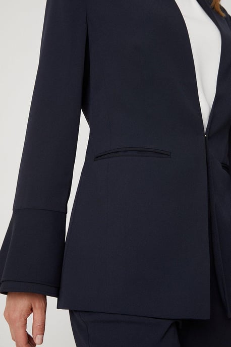 Premium Fluted Sleeve Edge To Edge Jacket - Image 2