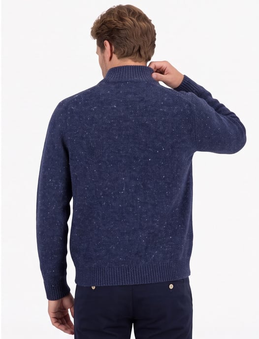Gebreid vest Fynch Hatton blauw wol - Image 2