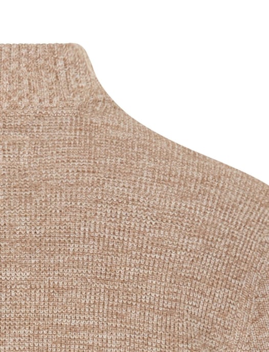 vest Camel Active beige gemêleerd katoen - Image 4