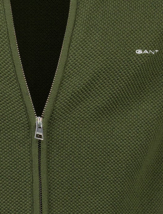 vest Gant groen gebreid met rits - Image 3