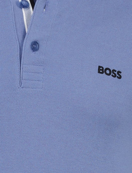 Lange mouw Plisy polo BOSS Green blauw 3-knoops - Image 3