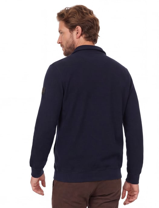 Vest Casa Moda donkerblauw rits zonder capuchon - Image 2