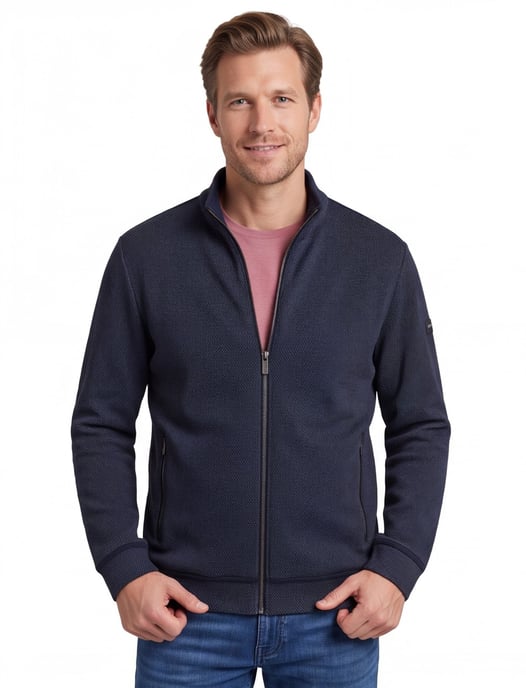 vest Bugatti donkerblauw katoen - Image 1