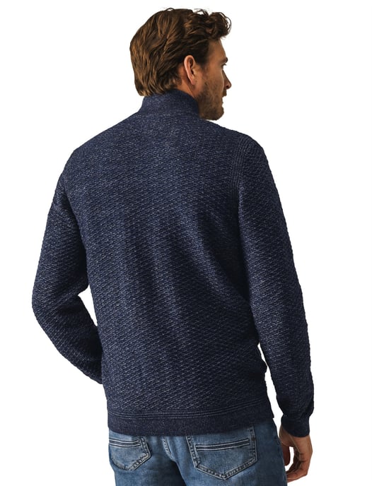 vest State of Art Regular Fit donkerblauw gemeleerd - Image 2