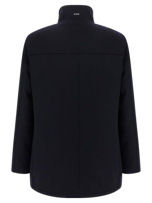 Boss Black H-Coxtan winterjas effen donkerblauw wol normale fit - Image 2