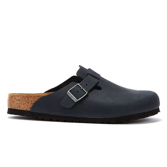 Men's Birkenstock Boston Leather Sandals in Black - Image 4
