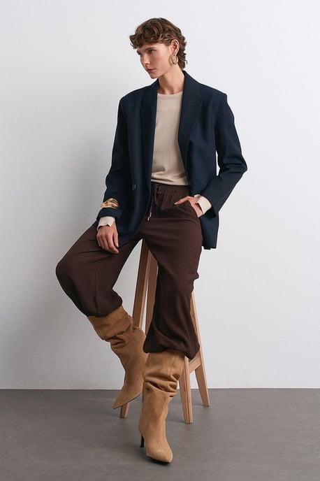 Geribbelde Crew Neck Slim Fit Trui - Image 3