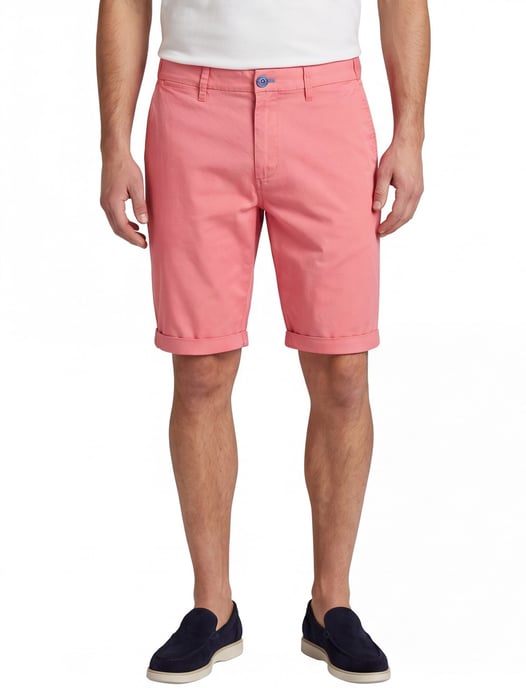 Roze korte broek New Zealand van katoen met omslag - Image 1