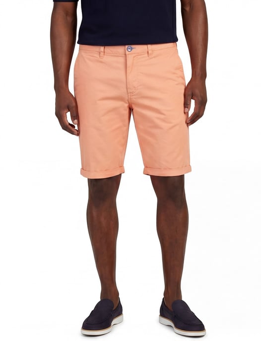 Oranje korte broek New Zealand katoen met omslag - Image 1