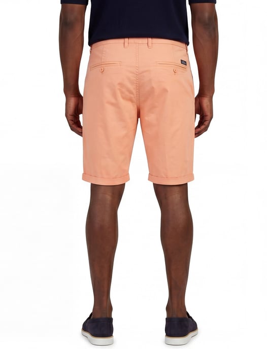 Oranje korte broek New Zealand katoen met omslag - Image 2
